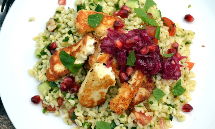 Halloumi And Bulgur Wheat Salad Recipe Great British Chefs