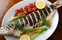 How to barbecue whole sea bass
