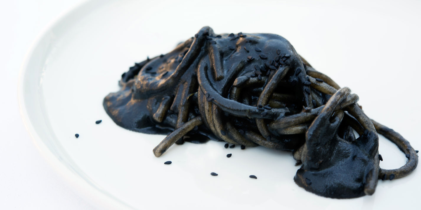 Black Sesame Spaghettoni Recipe - Great Italian Chefs