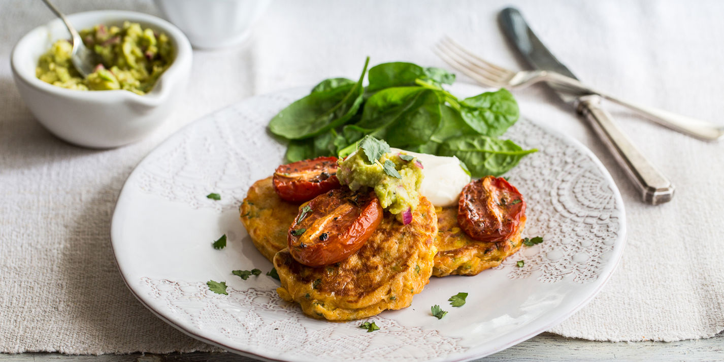 Sweetcorn Fritter Recipe with Smashed Avocado - Great British Chefs