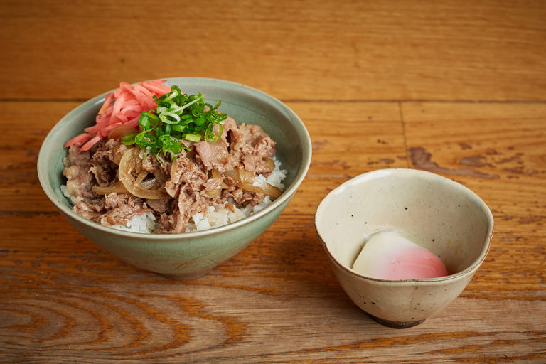 Gyudon with onsen tamago
