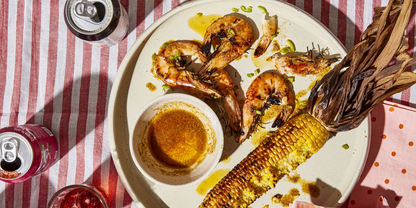 Prawns with Sweetcorn and Special Seafood Seasoning Dust Recipe  - Great British Chefs