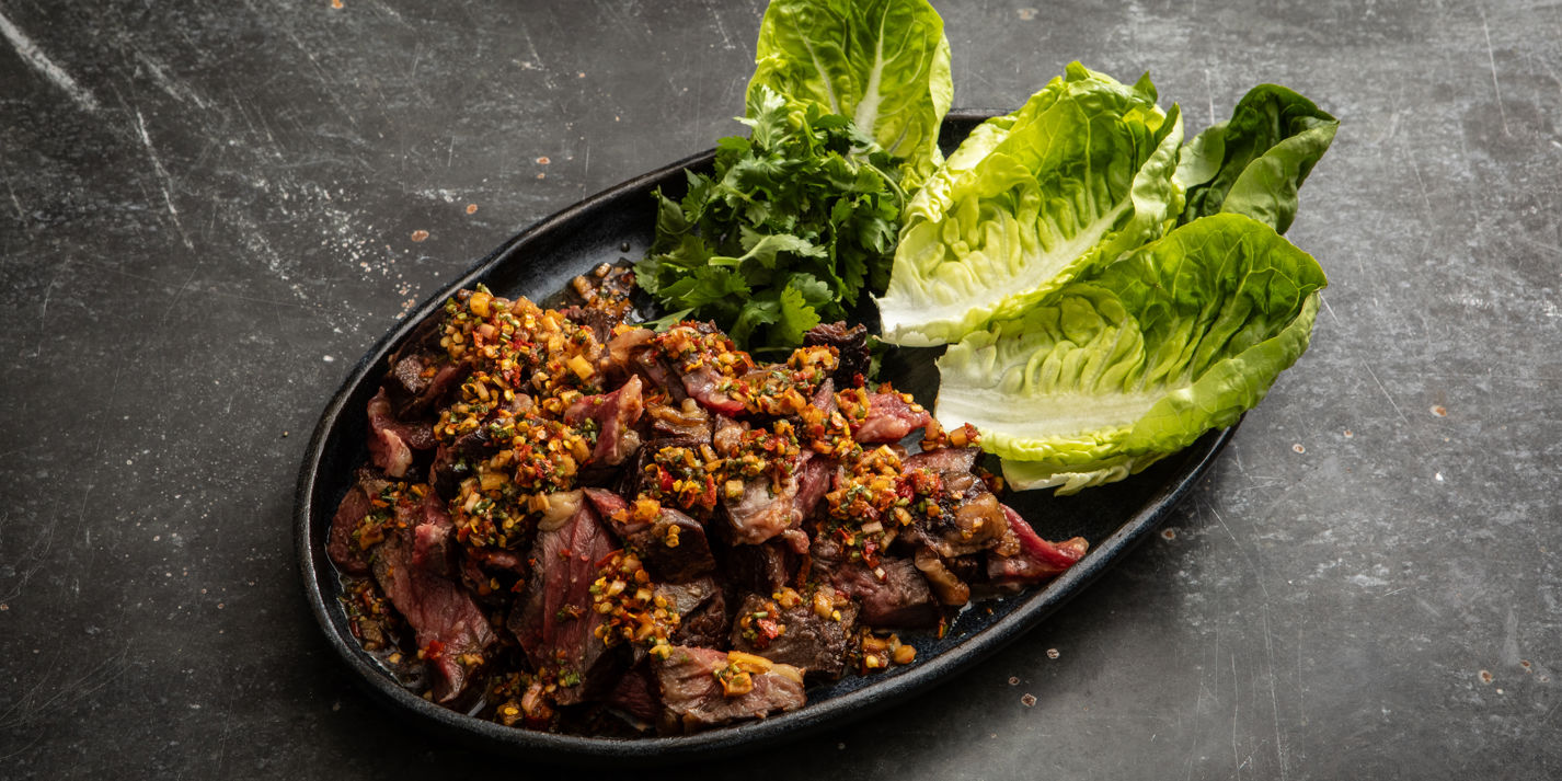 ReverseSeared Ribeye with Weeping Tiger Dipping Sauce Recipe Great