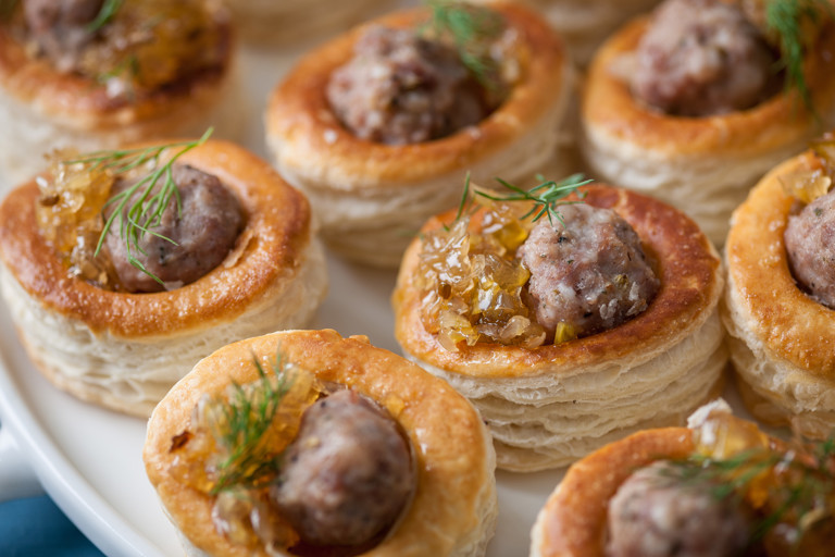 Sausage and marmalade vol-au-vents