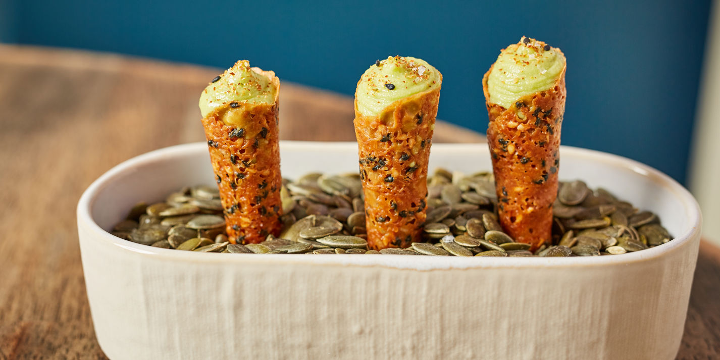Avocado Ice Cream Recipe with Sesame Cones Great British Chefs