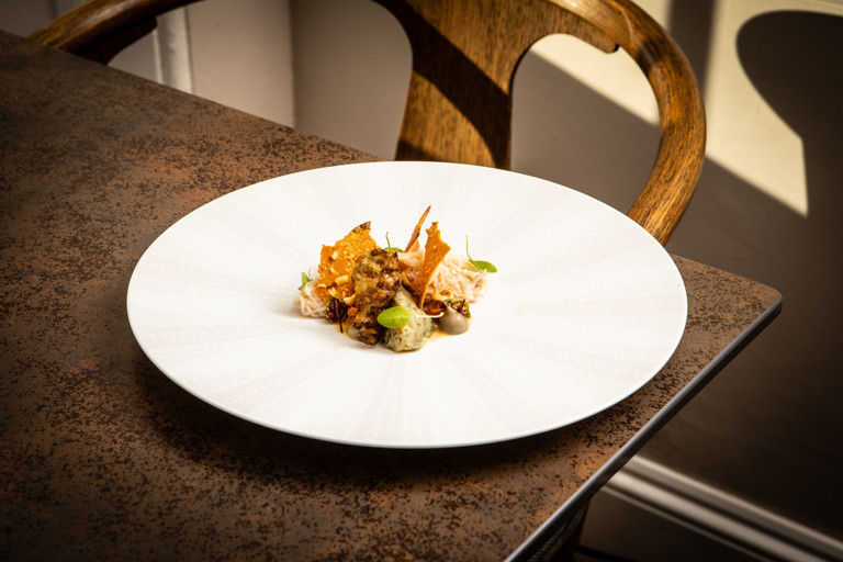 Brixham crab with Jerusalem artichoke