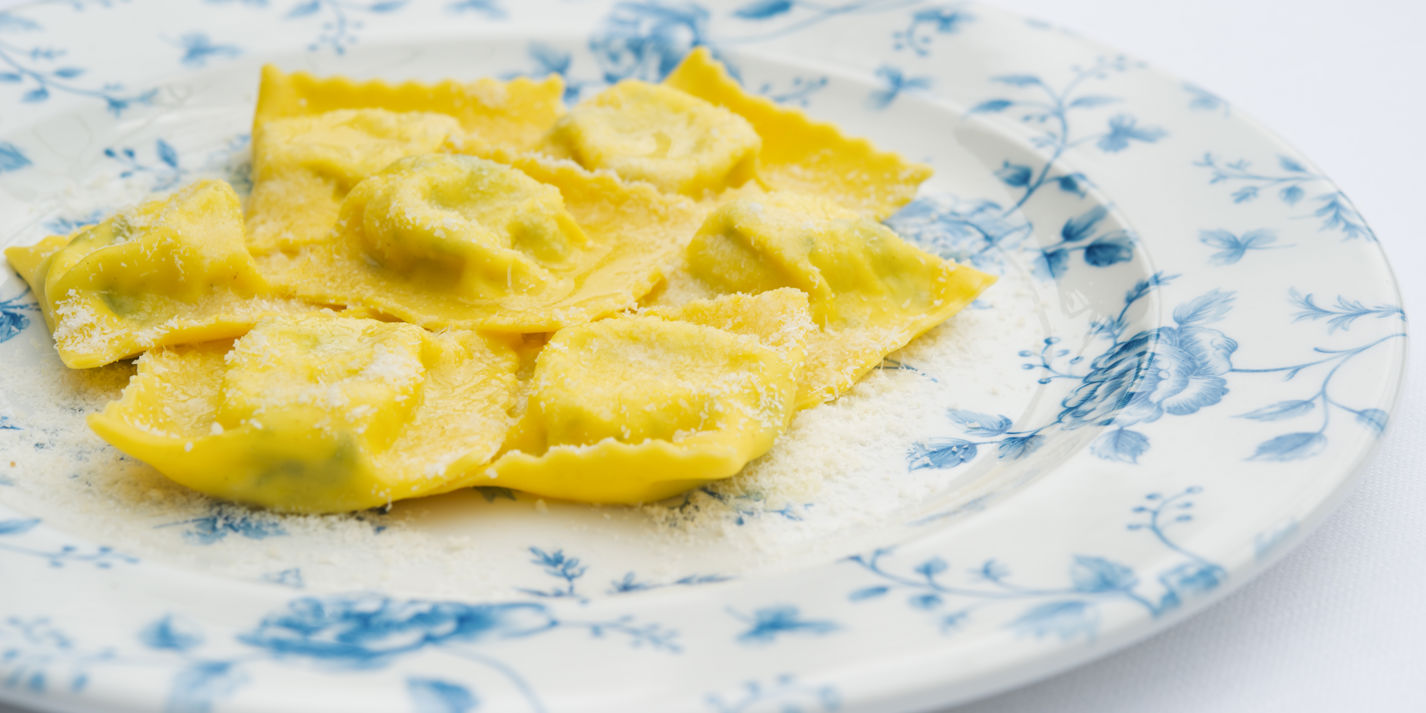 Herb and ricotta ravioli