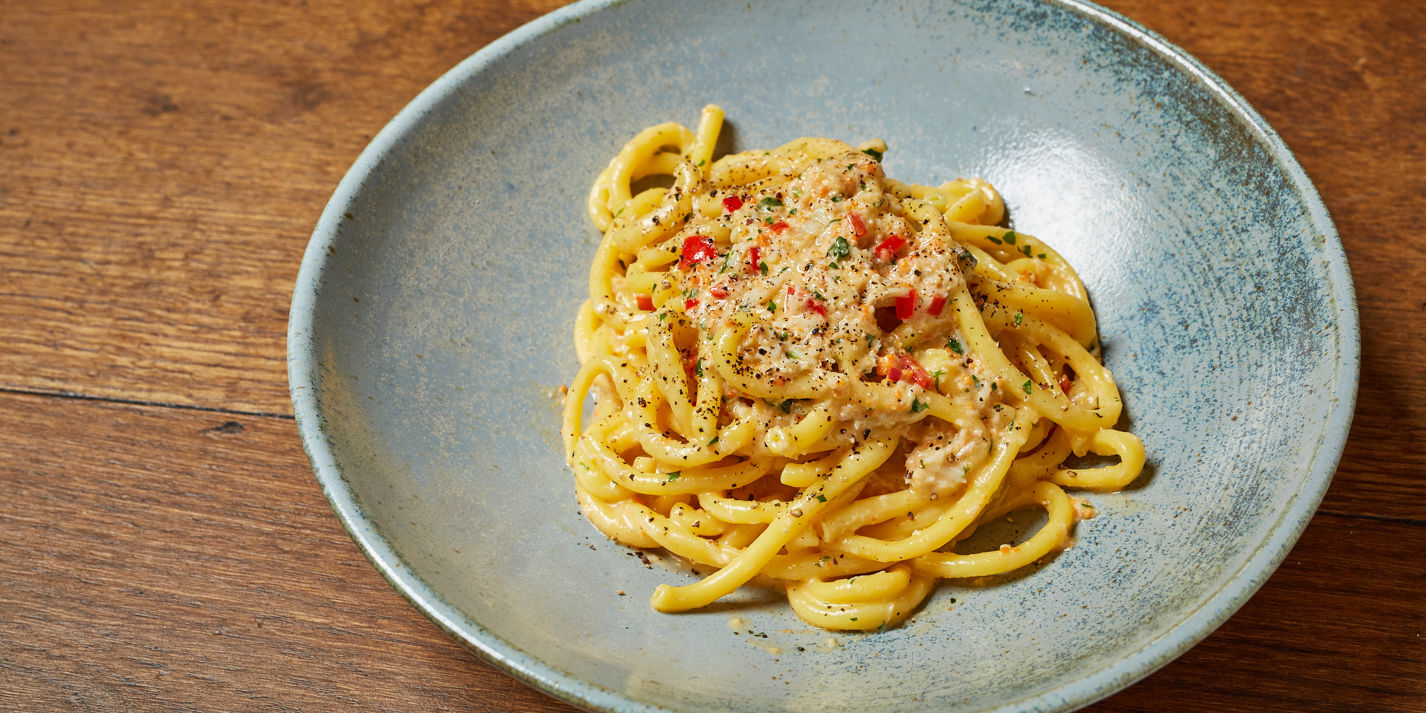 Crab, Chilli and Lemon Bucatini Recipe - Great British Chefs-image