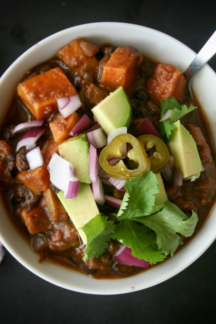 Sweet potato and black bean chilli recipe - Great British Chefs