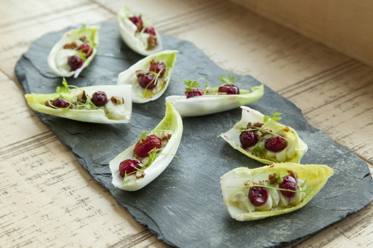 Roquefort and cranberry endives