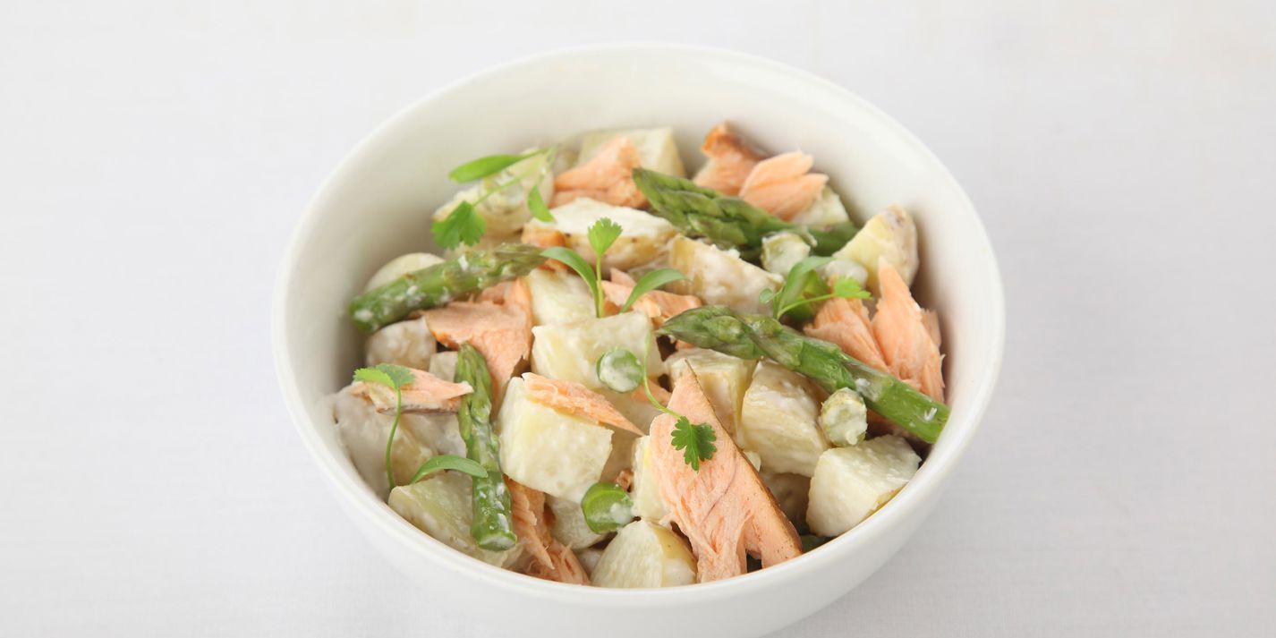 Hot Smoked Salmon Potato Salad Recipe - Great British Chefs