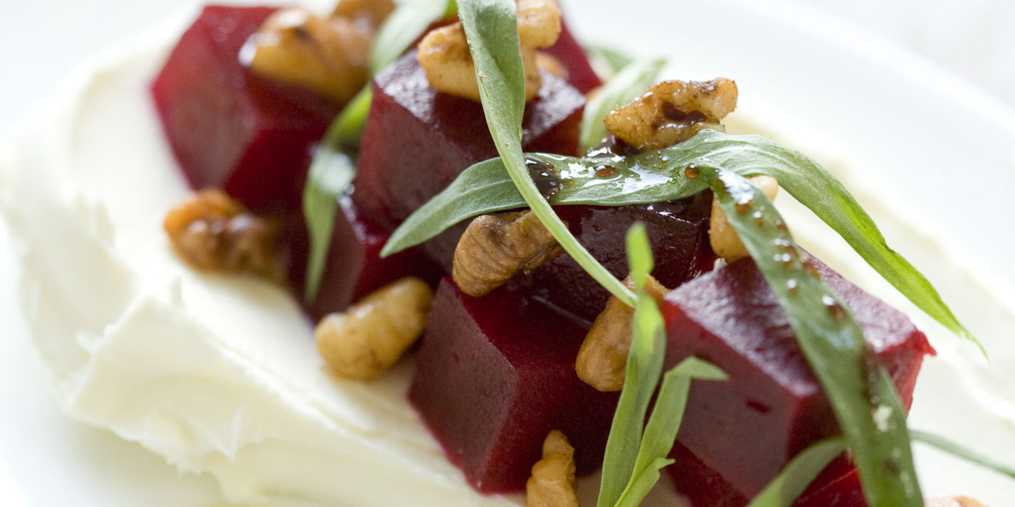 Smoked Beetroot Salad, Mascarpone & Tarragon  - Great British Chefs-image