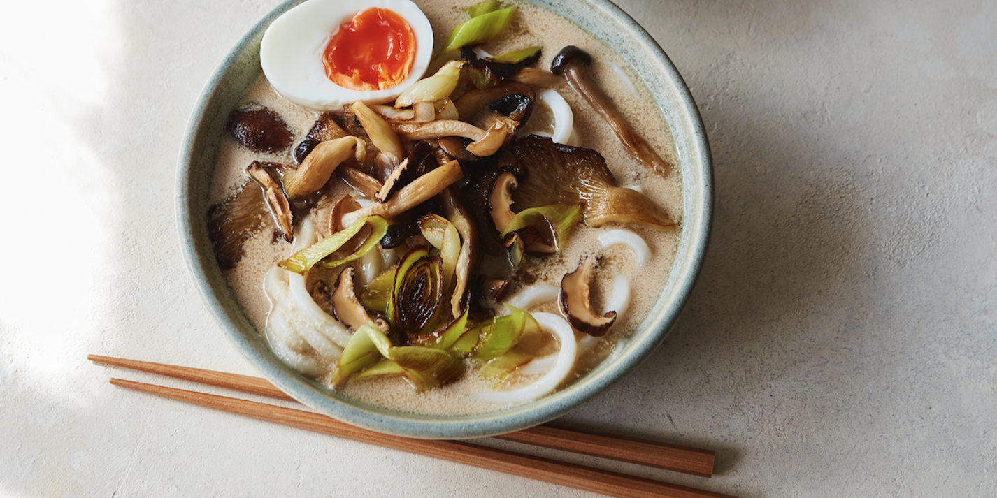 Tahini Tantanmen Ramen with Crispy Shiitakes Recipe - Great British Chefs