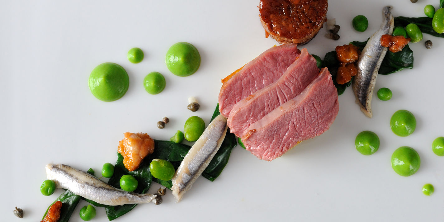 Lamb Rump, Lamb Sweetbreads & Pea Purée Recipe - Great British Chefs