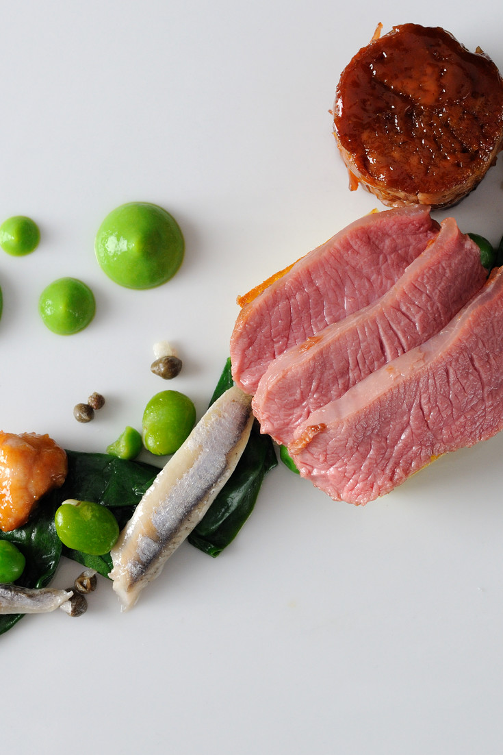 Lamb Rump, Lamb Sweetbreads & Pea Purée Recipe - Great British Chefs