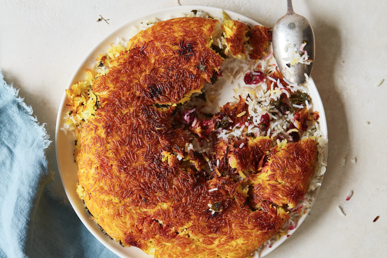 Saffron, yoghurt and cranberry Persian(ish) rice