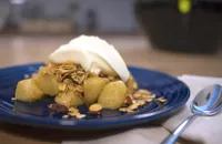 Deconstructed maple apple crumble