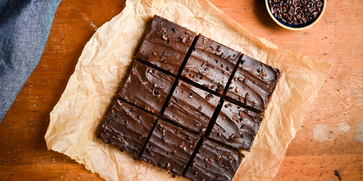 Frosted no-bake brownies