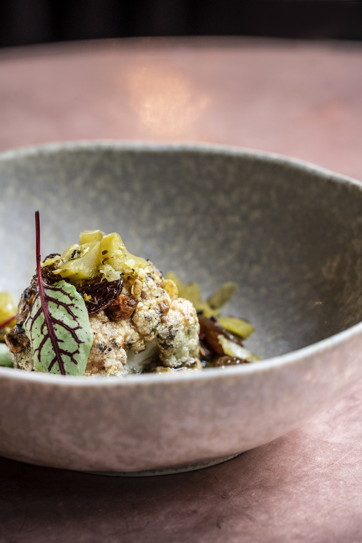 Roast Cauliflower with Cauliflower Kimchi Recipe Great British Chefs