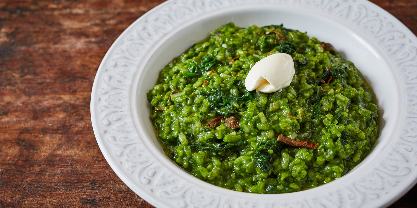Spinach and Porcini Risotto Recipe Great British Chefs