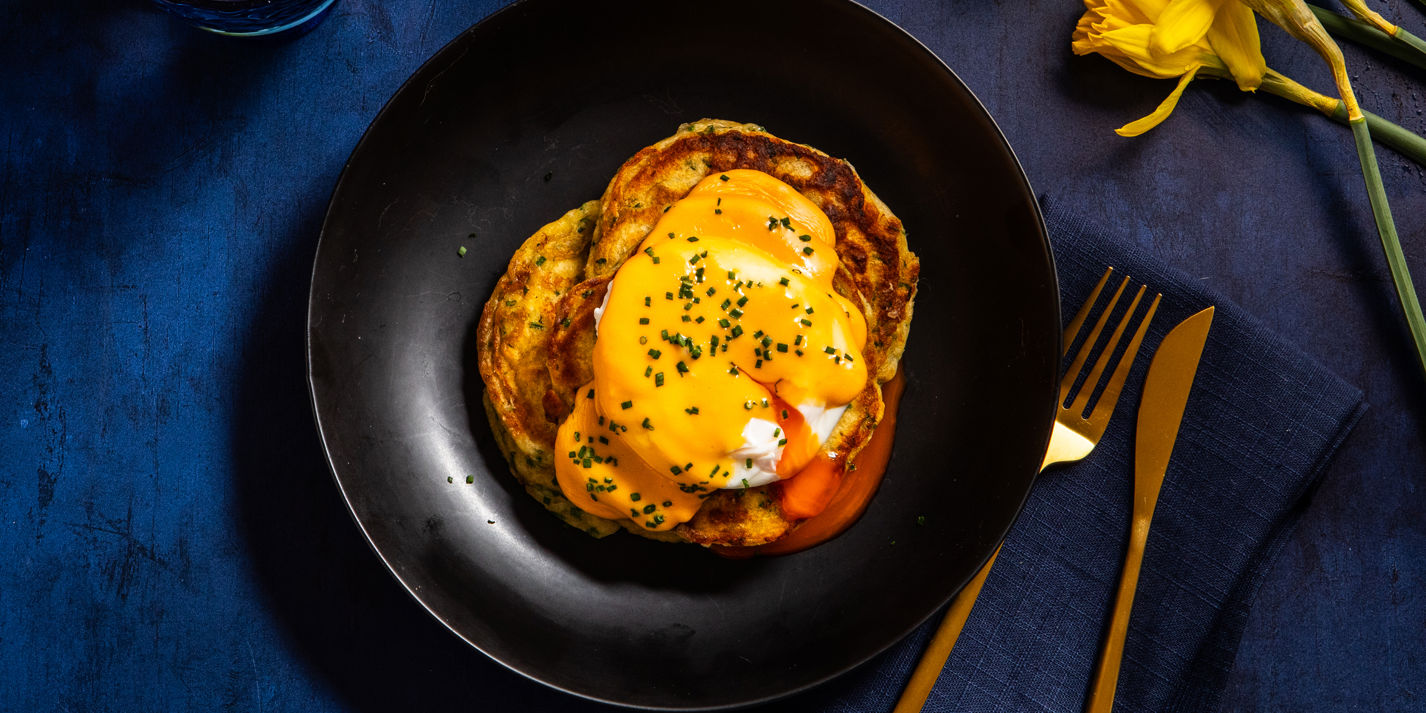 Herbed Buttermilk ‘Benedict’ Pancakes Recipe - Great British Chefs