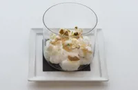 Coconut and lime mousse with rum jelly