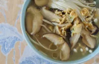 Mushroom noodle soup