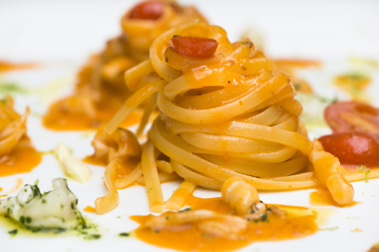 Linguine fish Amatriciana