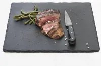 Barbecued beef steak with wild asparagus