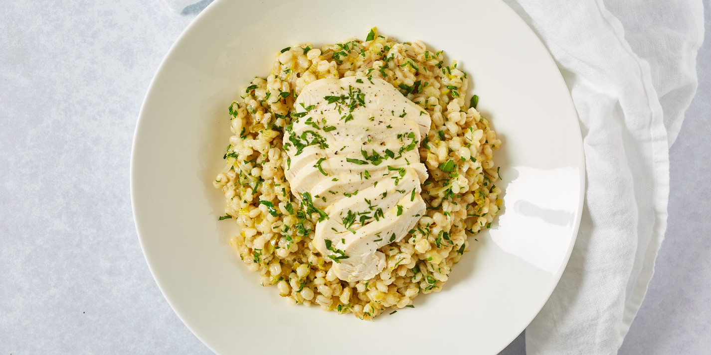 image of Chicken and Pearl Barley Risotto recipe by Great British Chefs