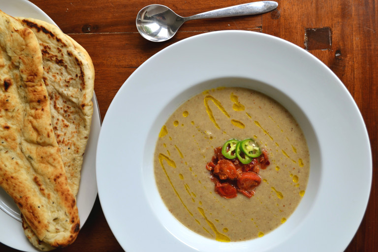 Mushroom shorba with Piccolo tomato chutney
