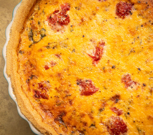 Ultimate tomato quiche