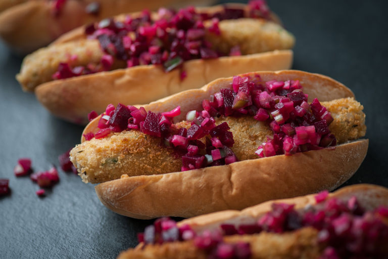 Fish dogs with winter chutney
