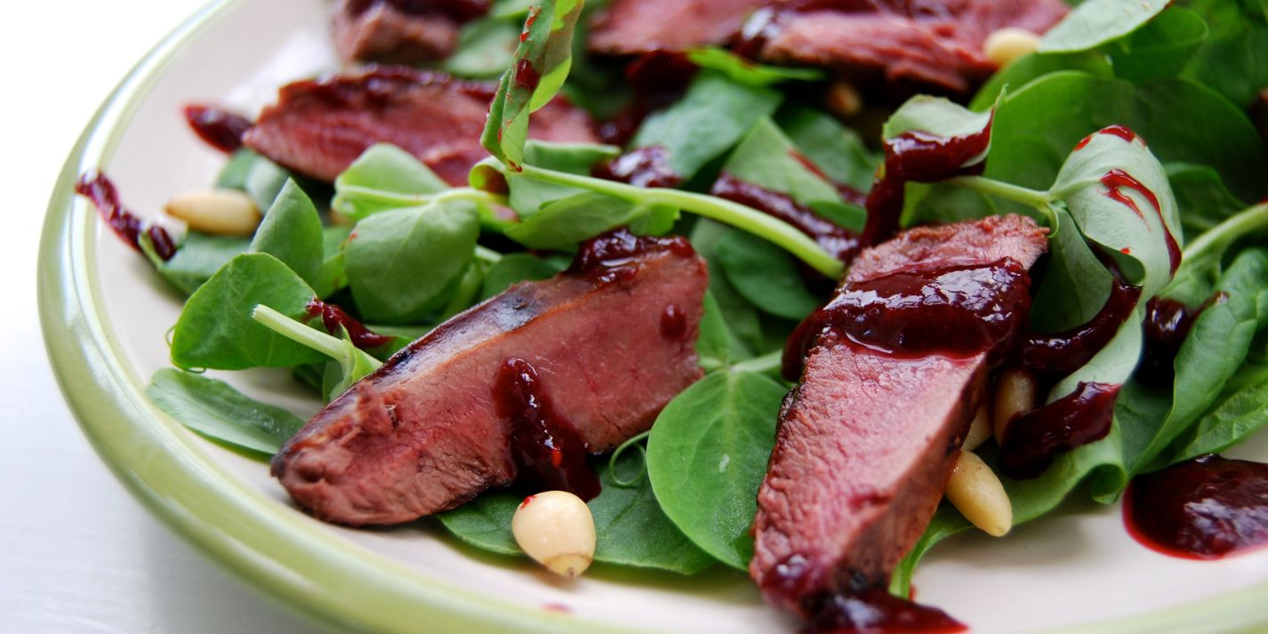 Wood Pigeon Salad with Raspberry Recipe - Great British Chefs