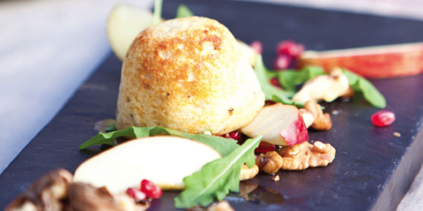 Cheese Soufflés Recipe With Apple & Walnut Salad - Great British Chefs
