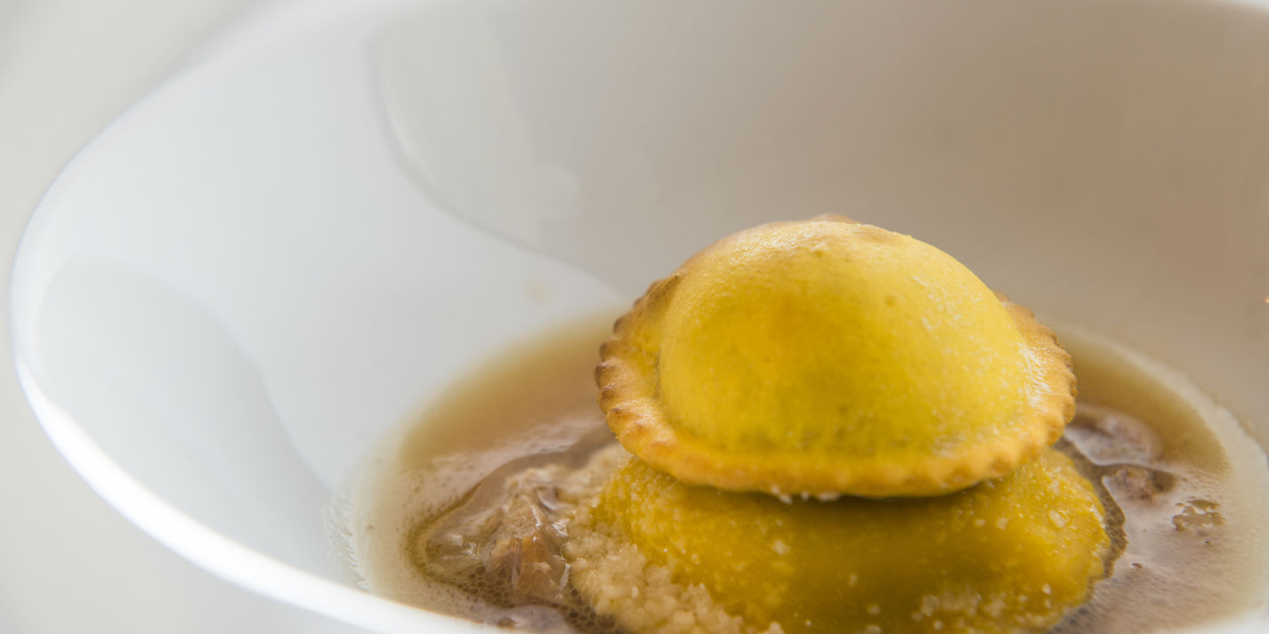 Lamb Soup with Garlic and Ricotta Ravioli Recipe - Great Italian Chefs