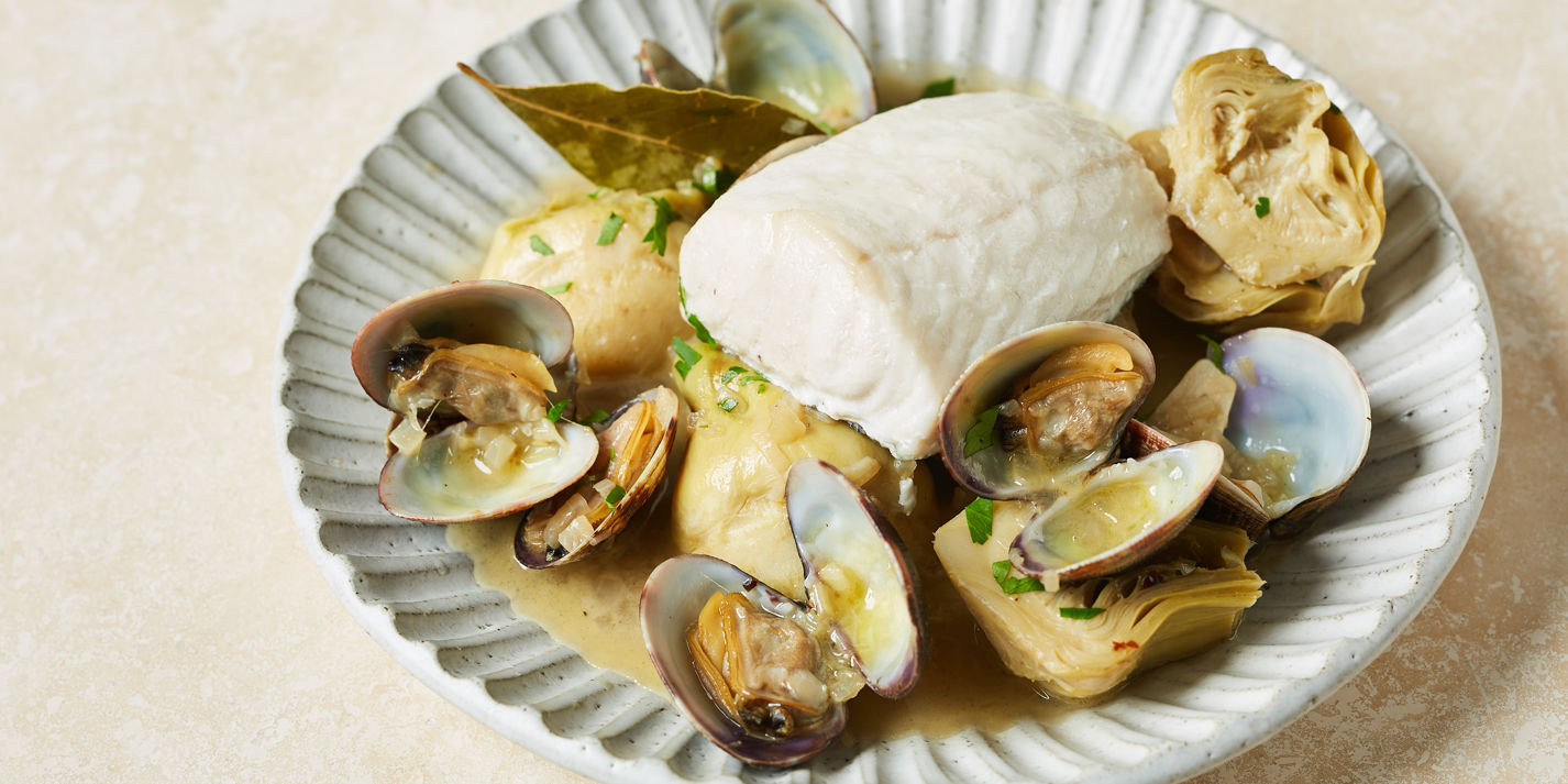 Hake with Clams and Artichokes Recipe - Great British Chefs