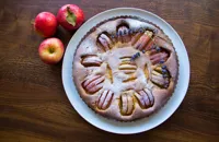 Apple, lavender and brown butter tart