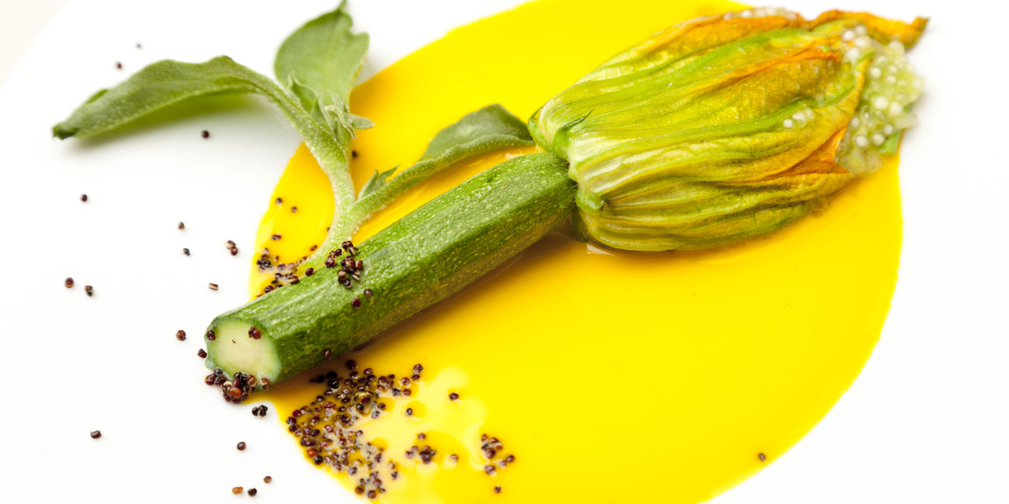 Tapioca-Stuffed Courgette Flower Recipe - Great British Chefs