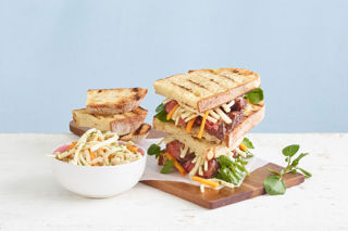 Chargrilled onglet and watercress sandwich with pickled celeriac remoulade