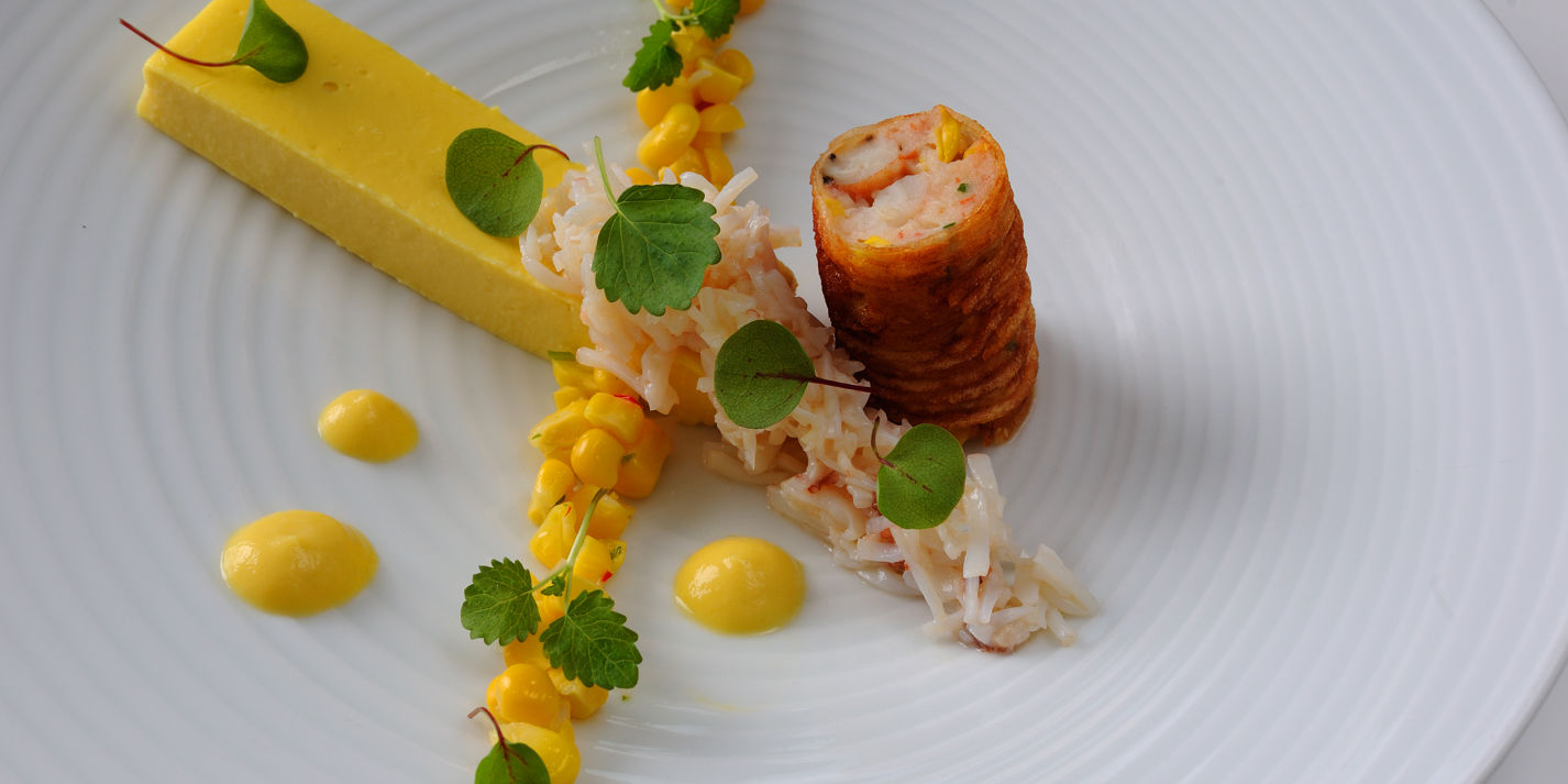 Sweetcorn Panna Cotta & Crab Cannelloni Recipe - Great British Chefs