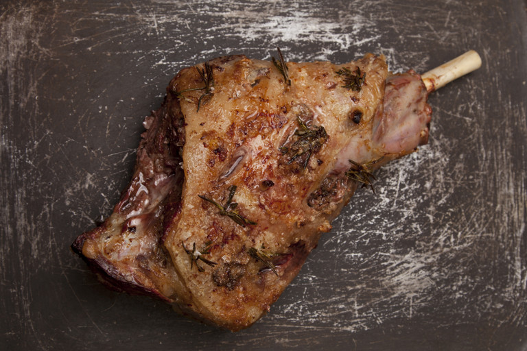 Roast leg of Welsh Lamb with rosemary and anchovy
