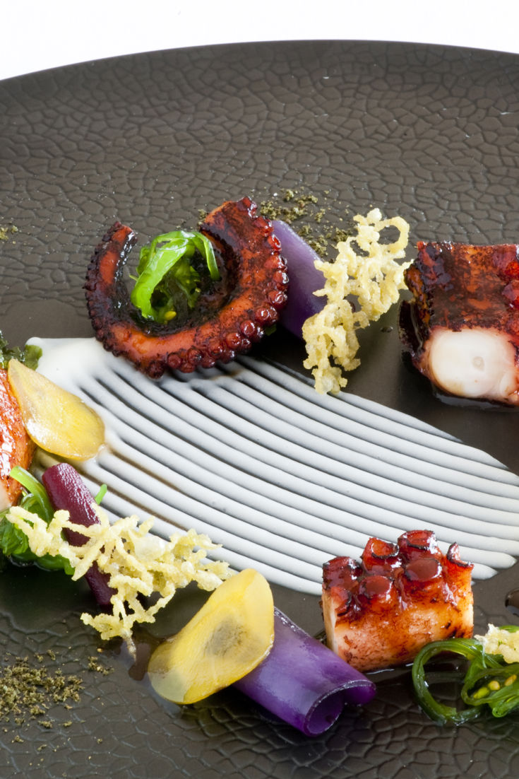 Glazed Octopus with Green Tea Tempura Recipe Great Italian Chefs