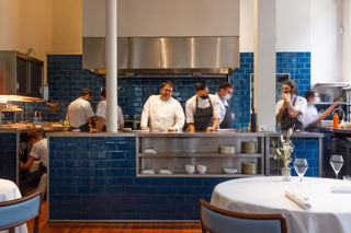 Isaac McHale in the kitchen of his Shoreditch restaurant The Clove Club