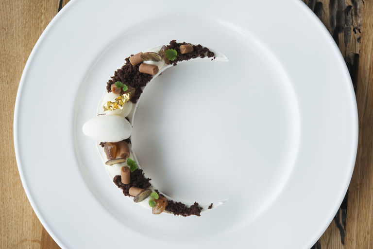 'Mont blanc' – chestnut ganache with chocolate, cream and meringue