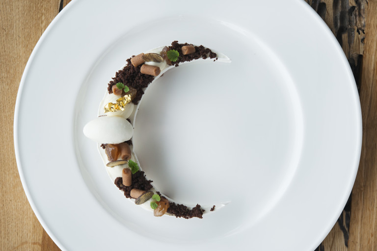 'Mont blanc' – chestnut ganache with chocolate, cream and meringue
