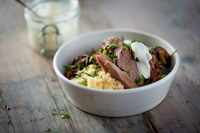 Moroccan lamb with fluffy lemon couscous