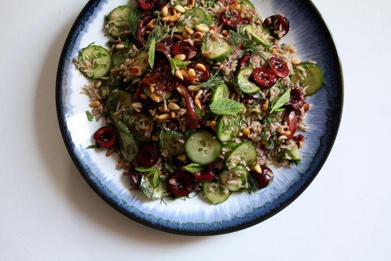 Persian Rice Salad with Cherries