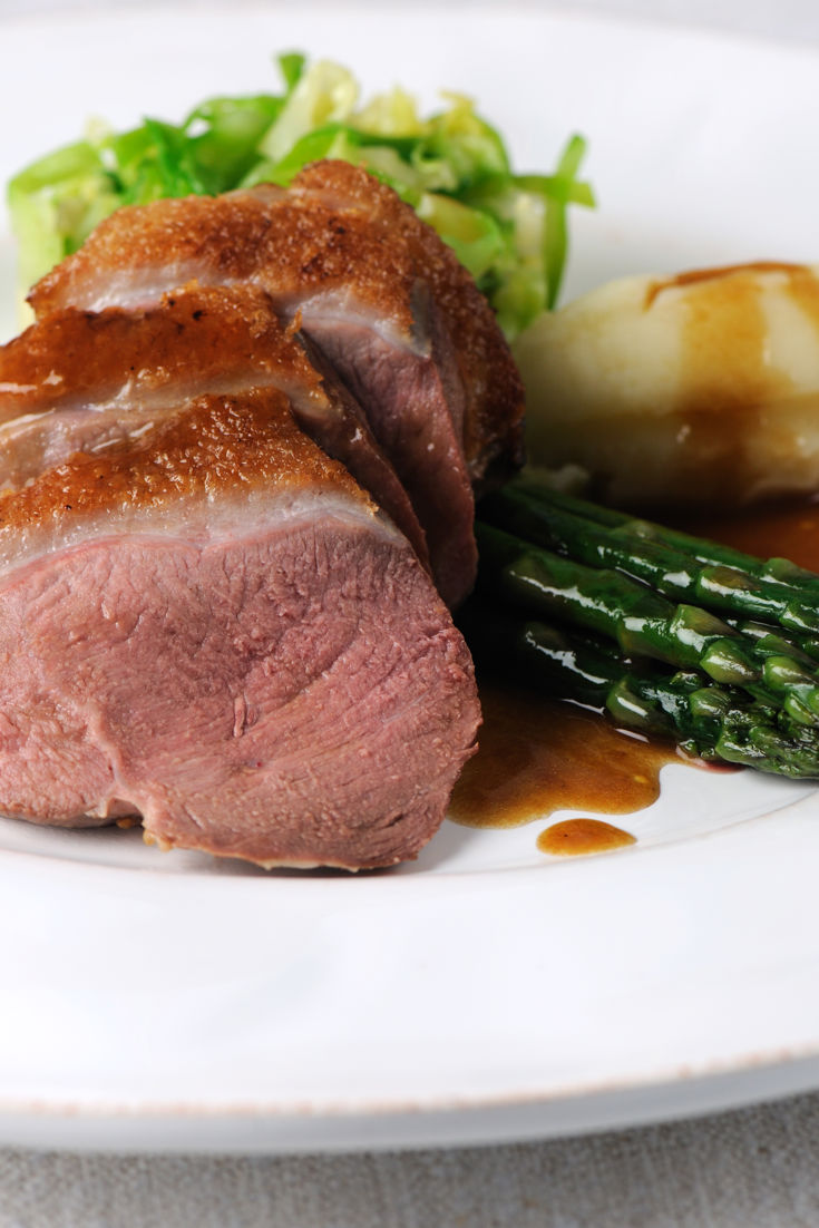 Roast Duck Breast with asparagus Recipe - Great British Chefs
