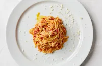 Tagliarini with slow-cooked tomato sauce